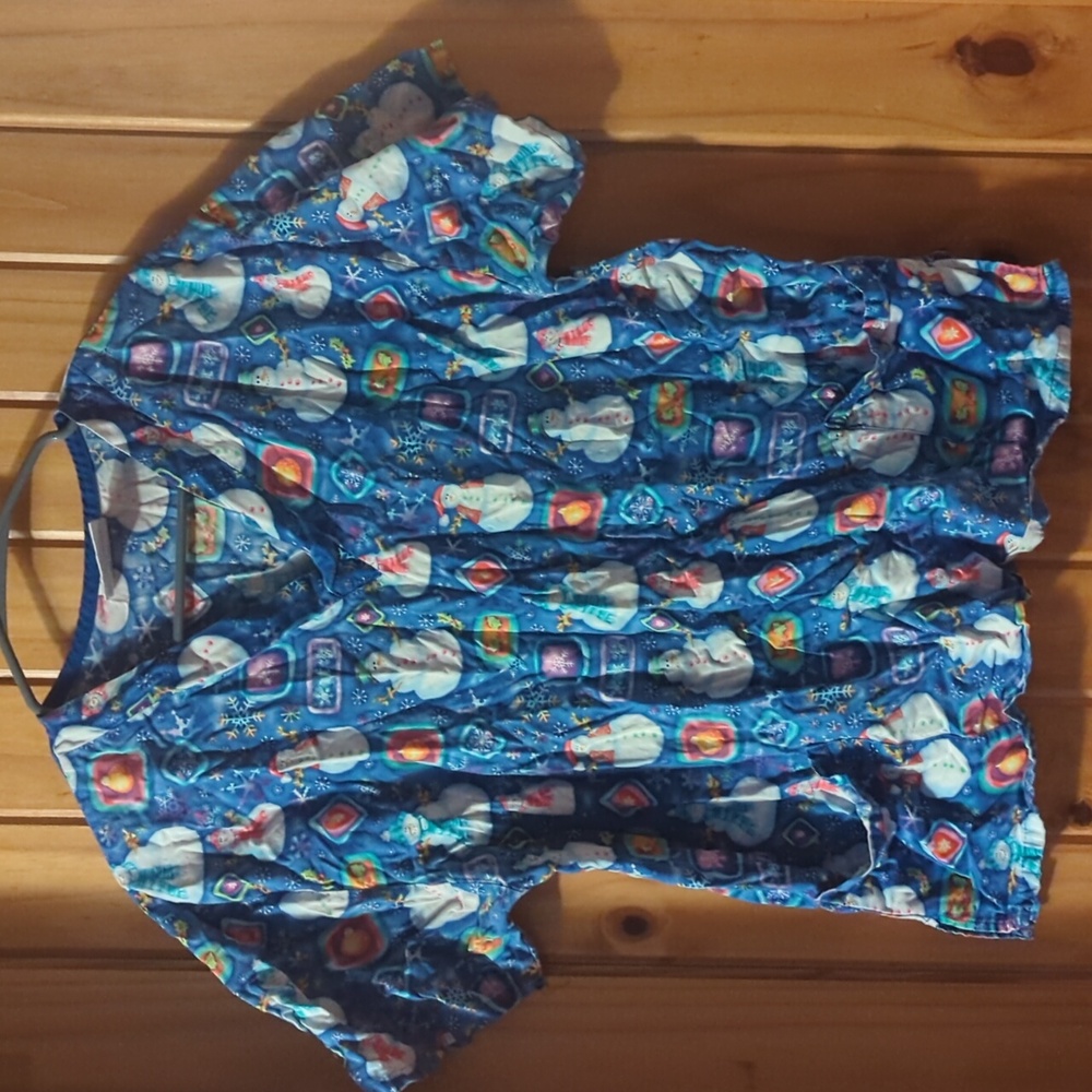 Blue Patterned Women's Top